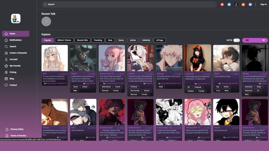 CAPTURA DE PANTALLA DE LA WEB