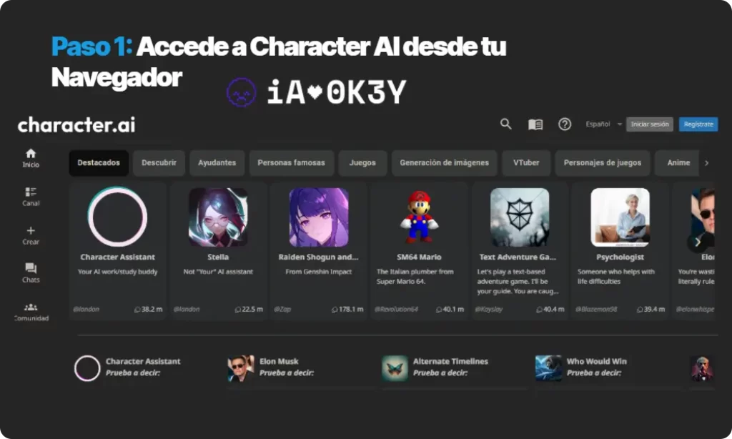Cómo Buscar Usuarios en Character AI