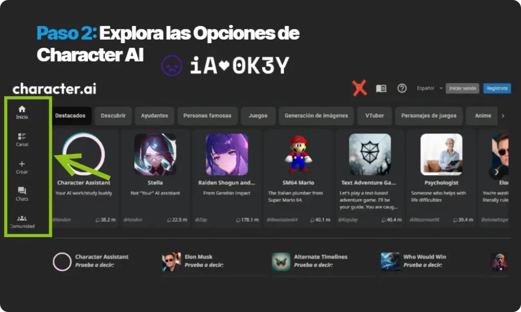 Cómo Buscar Usuarios en Character AI